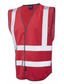 Leo Pilton Reflective Waistcoat - Red